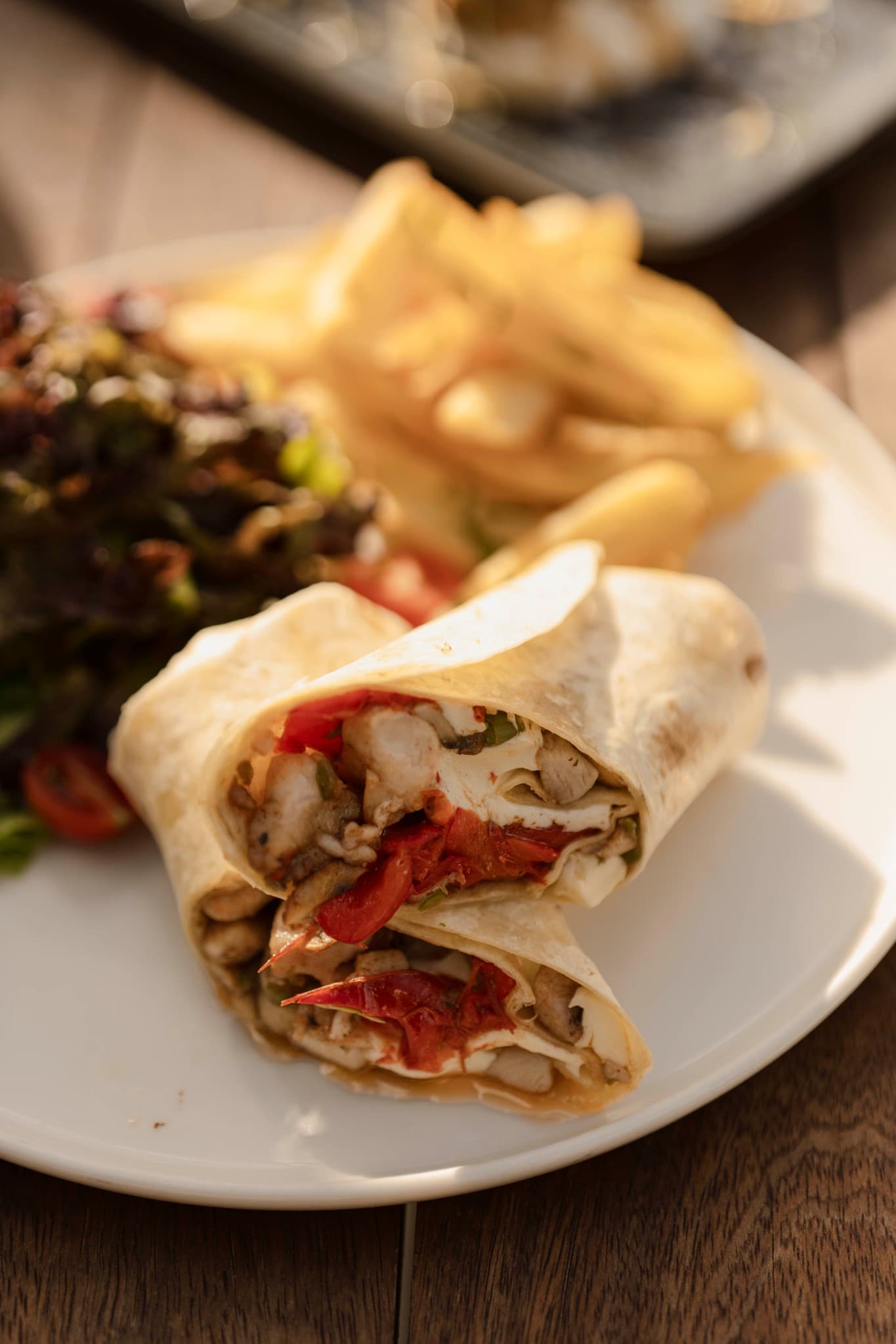 Et wrap, patates kızartmasıyla